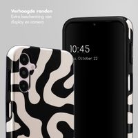 Selencia Vivid Tough Backcover Samsung Galaxy A14 (5G/4G) - Art Wave Black