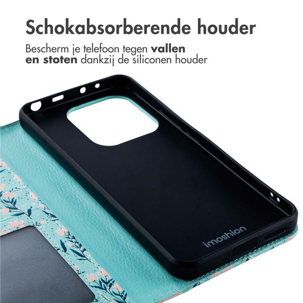 imoshion Design Bookcase Xiaomi Redmi Note 14 (4G) - Blue Flowers