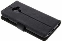 Luxe Lederen Bookcase Samsung Galaxy A8 (2018) - Zwart