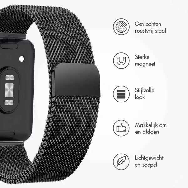 imoshion Milanees magnetisch bandje Samsung Galaxy Fit 3 - Zwart