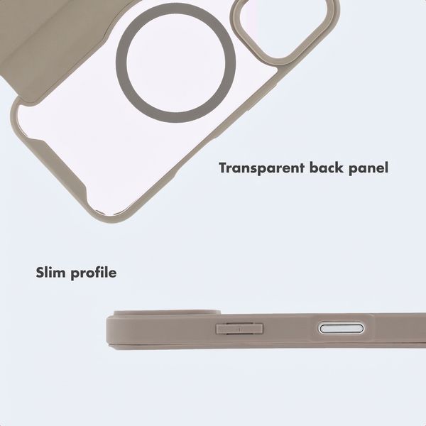 imoshion Transparent Bookcase with MagSafe Apple iPhone 16 - Beige