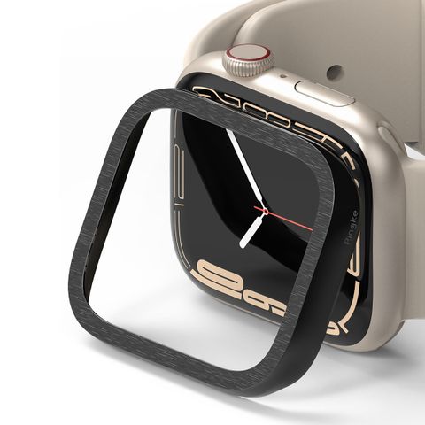 Ringke Bezel Styling Apple Watch 7 / 8 / 9 - 45 mm - Hairline Plain Silver