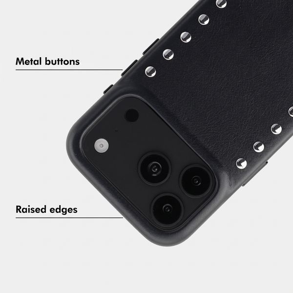 Selencia Studs Case with MagSafe Apple iPhone 18 Pro / 17 Pro - Velvet Black
