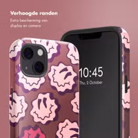 Selencia Vivid Backcover met MagSafe Apple iPhone 13 - Wavy Smiley Pink