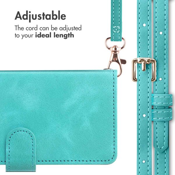 imoshion Bookcase with Strap Apple iPhone 16 - Turquoise
