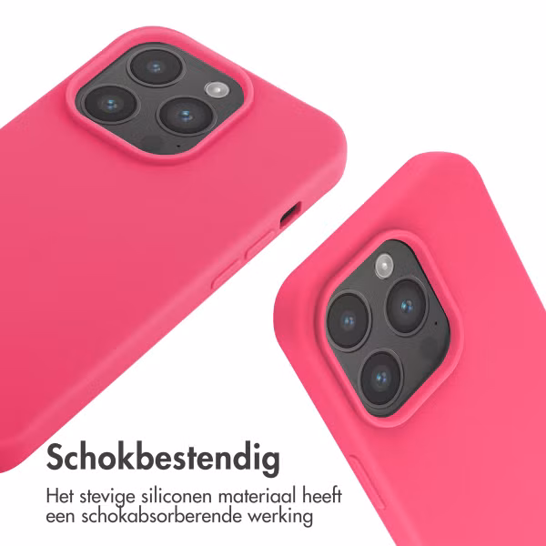 imoshion Siliconen hoesje met koord Apple iPhone 14 Pro - Fluor Roze