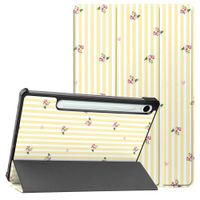 imoshion Design Trifold Bookcase Samsung Galaxy Tab S9 11.0 inch / S10 Lite / S10 FE / S9 FE 10.9 inch - Garden Stripes