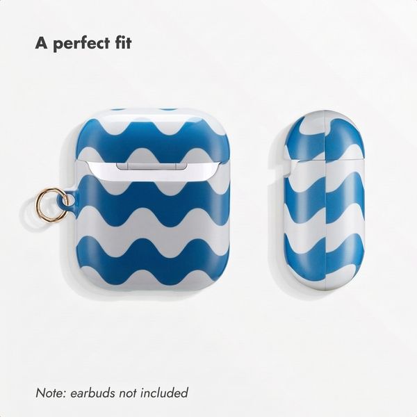 Selencia Vivid case  Apple AirPods 1 / 2 - Wave Vibes Classic Blue