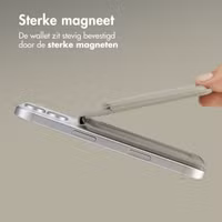 Accezz Leren Wallet met standaard - Geschikt voor MagSafe en Qi2 - Light Grey