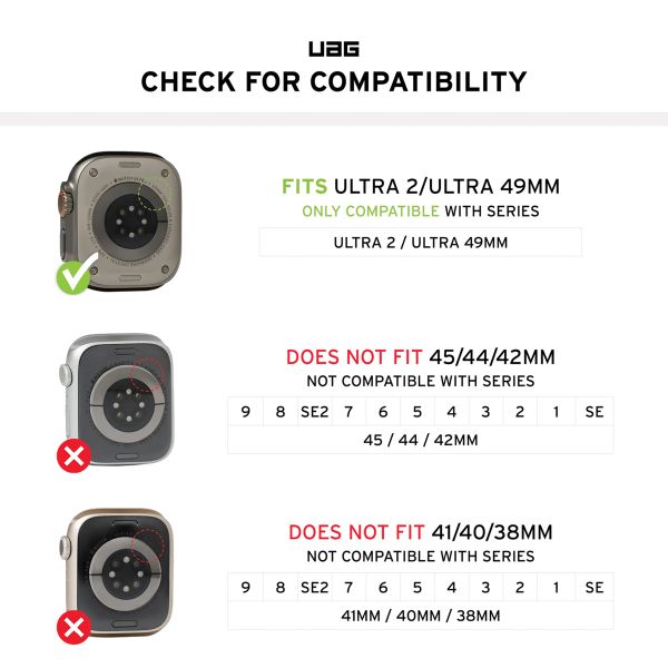 UAG Scout | Bumper Case Apple Watch Ultra / Ultra 2 / Ultra 3 - 49 mm - Zwart