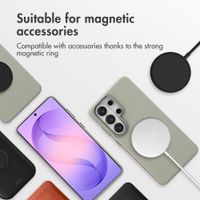 Accezz Leather Back Cover with MagSafe Samsung Galaxy S26 Ultra - Light Grey