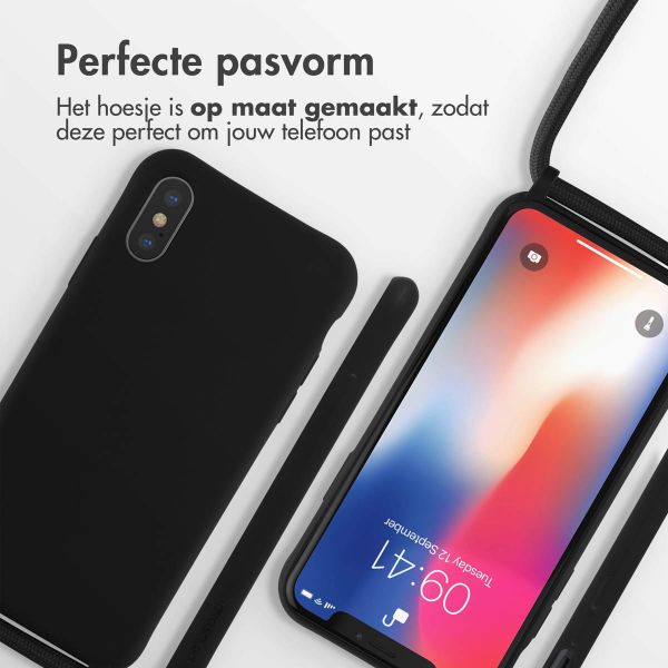 imoshion Siliconen hoesje met koord Apple iPhone X / Xs - Zwart