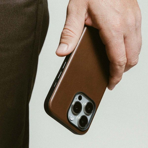 Nomad Modern Horween Leather Case iPhone 16 Pro Max - Rustic Brown