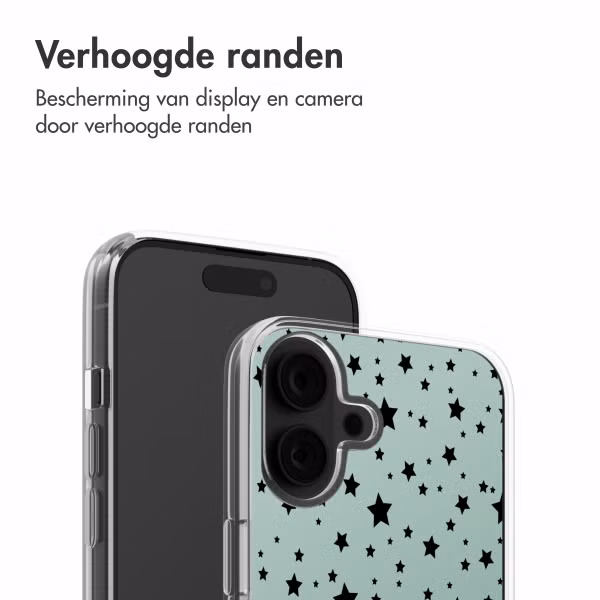 imoshion Design hoesje Apple iPhone 16 - Stars Mint