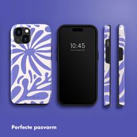 Selencia Vivid Backcover Apple iPhone 15 - Modern Bloom Sapphire Blue