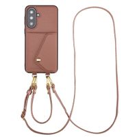 Selencia Sera Telefoonhoes met Koord en Envelop Pashouder Samsung Galaxy A37 (5G) - Old Pink
