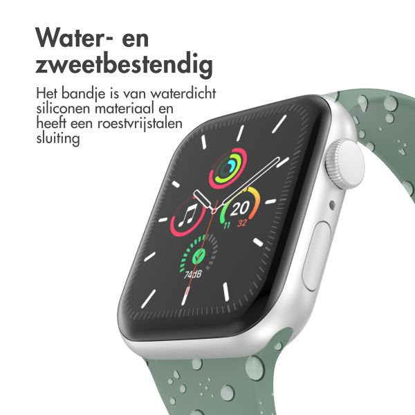 imoshion Siliconen⁺ bandje Apple Watch Series 1 t/m 9 / SE (38/40/41 mm) | Series 10 / 11 (42 mm) - Maat S/M - Pine