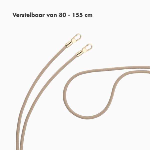 Selencia Universeel Telefoonkoord met 2 haken - verstelbaar - Beige