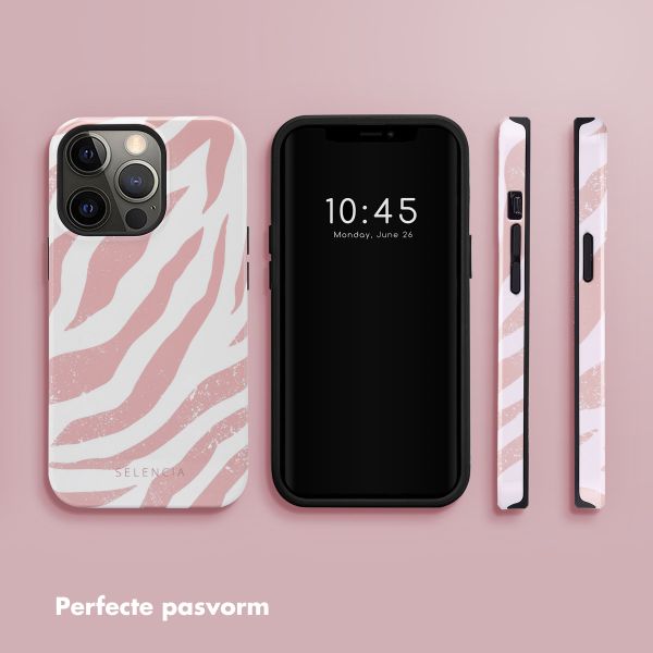 Selencia Vivid Backcover Apple iPhone 13 Pro - Colorful Zebra Old Pink