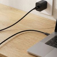 imoshion Braided USB-C naar USB-C kabel 100W - 0,5 meter - Zwart