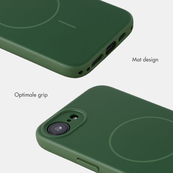 Accezz Grip Backcover met MagSafe Apple iPhone 17e / 16e - Donkergroen