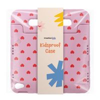 imoshion Kidsproof Design Back Cover with Handle Apple iPad 9 (2021) 10.2 inch / iPad 8 (2020) 10.2 inch / iPad 7 (2019) 10.2 inch - Red hearts