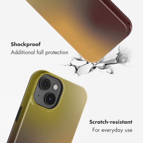 Selencia Vivid Back Cover with MagSafe Apple iPhone 14 - Gradient Olive Dust