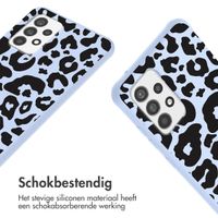 imoshion Siliconen design hoesje met koord Samsung Galaxy A52(s) (5G/4G) - Animal Lila