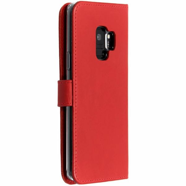 Selencia Echt Leren Bookcase Samsung Galaxy S9 - Rood