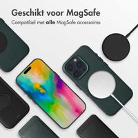 Accezz MagSafe Leather Backcover Apple iPhone 16 Pro - Cedar Green