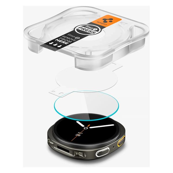 Spigen EZ FIT Glas.tR Screenprotector met applicator Samsung Galaxy Watch 9 / Watch 8 - 40 mm - Transparant