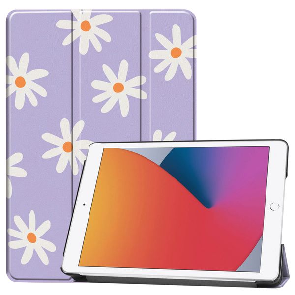 imoshion Trifold Design Bookcase iPad 7 (2019) / iPad 8 (2020) / iPad 9 (2021) 10.2 inch - Flowers Distance