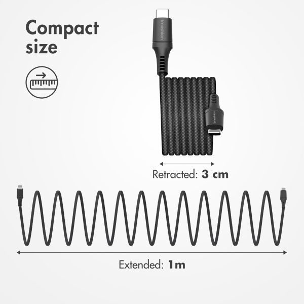 imoshion Magnetic Braided Cable - USB-C to USB-C - 1 Metre - Black