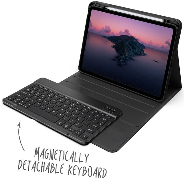 Accezz Bluetooth Keyboard Book Case Apple iPad Air 11 inch (2026) M4 / (2025) M3 / (2024) M2 / Air 5 (2022) / Air 4 (2020) / Pro 11 (2018/2020/2021/2022) - QWERTY / NL - Black