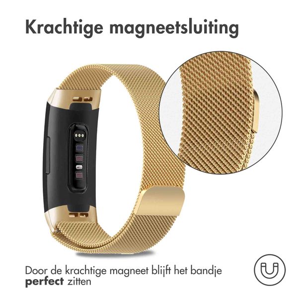 imoshion Milanees magnetisch bandje Fitbit Charge 3 / 4 - Goud