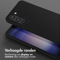 Selencia Siliconen hoesje met afneembaar koord Samsung Galaxy S23 - Zwart