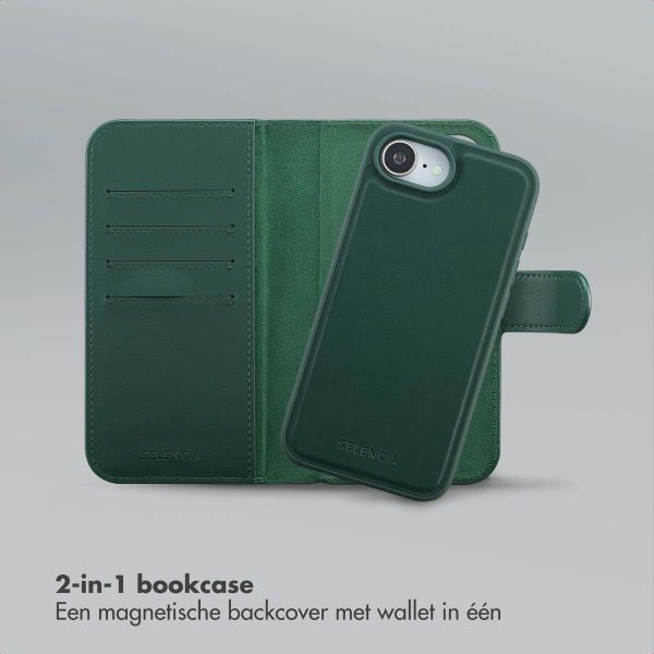 Selencia Olyn Uitneembare Bookcase met MagSafe Apple iPhone 16e - Groen