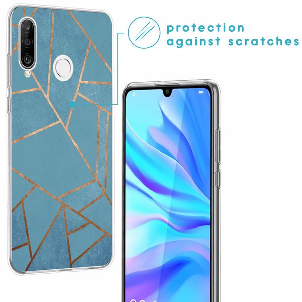 imoshion Design hoesje Huawei P30 Lite - Grafisch Koper / Blauw