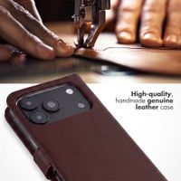 Selencia Genuine Leather Book Case Apple iPhone 18 Pro Max / 17 Pro Max - Brown