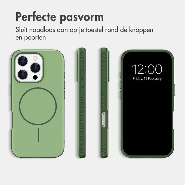 imoshion Color Backcover met Thin MagSafe Ring Apple iPhone 16 Pro - Donkergroen