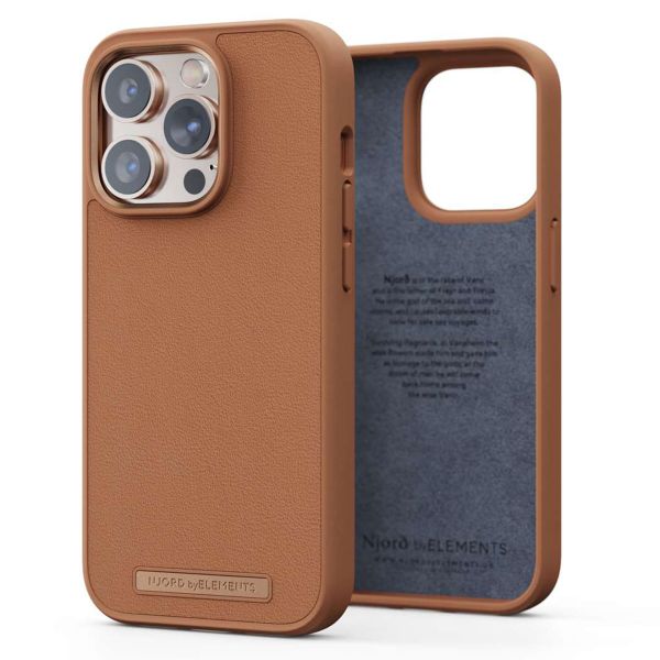 Njorð Collections Genuine Leather Case iPhone 14 Pro - Cognac