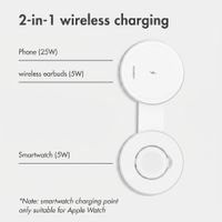 imoshion 2-in-1 Wireless Travel Charger 25W - iPhone / AirPods / Apple Watch - Qi2.2 - White