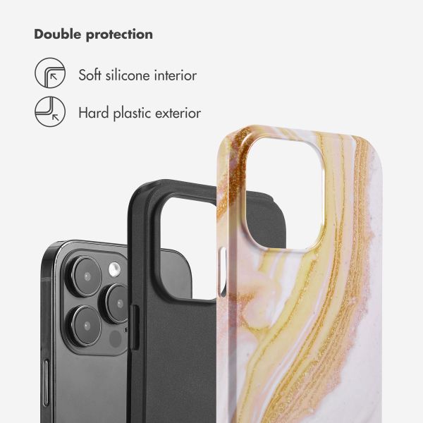 Selencia Vivid Back Cover Apple iPhone 14 Pro Max - Chic Marble Gold