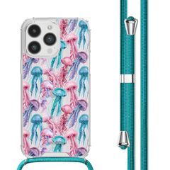 imoshion Design hoesje met koord Apple iPhone 14 Pro Max - Jellyfish Watercolor