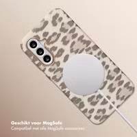 Selencia Sabi Backcover Panterprint met MagSafe Samsung Galaxy A56 - Soft Ivory