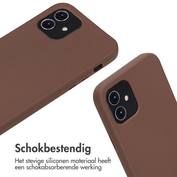 imoshion Siliconen hoesje met koord Apple iPhone 12 (Pro) - Bruin