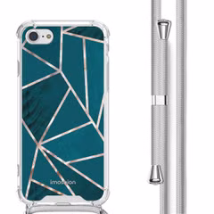 imoshion Design hoesje met koord Apple iPhone SE (2022 / 2020) / 8 / 7 - Petrol Green Graphic