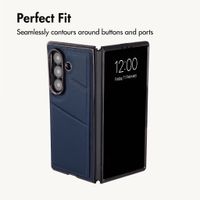 imoshion Faux Leather MagSafe Back Cover with Card Holder Samsung Galaxy Z Fold 8 Ultra - Dark Blue