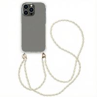 imoshion Backcover met koord + armband - Parels Apple iPhone 14 Pro Max - Transparant