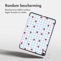 imoshion Design Trifold Bookcase Apple iPad Air 11 inch (2026) M4 / (2025) M3 / (2024) M2 / Air 5 (2022) / Air 4 (2020) - Cherry Check